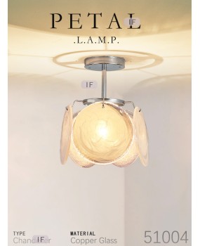 Italian Finn Juh corridor designer's French style corridor entrance ceiling light, simple and antique style glass lamp