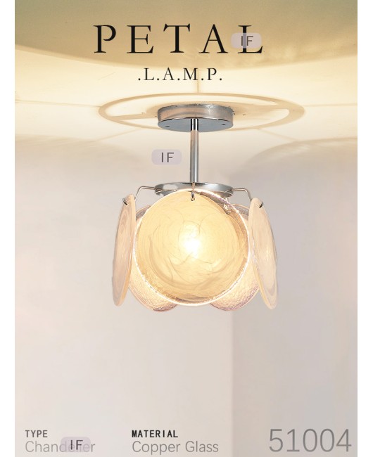Italian Finn Juh corridor designer's French style corridor entrance ceiling light, simple and antique style glass lamp