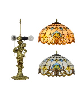 Europa Tiffany Decorative Colored Glass Love Baroque Living Room Bedroom Bedhead Desk Lamp Hotel Lighting