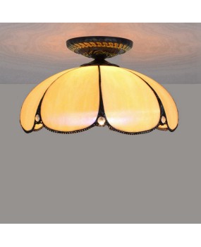 30CM minimalist warm color Euro Tiffany stained glass restaurant bedroom hallway bathroom ceiling light fixture