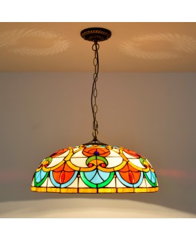 50cm Euro Tiffany Vintage Creative Love European Colored Glass Living Room Dining Room Bedroom Pendant Light