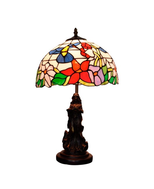 Europa Tiffany Countryside Bird Light Living Room Dining Room Bedroom Bedside Table Lamp Bar Decorative Glass Beauty Light
