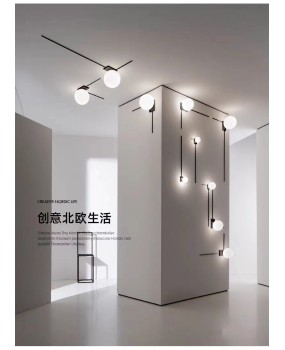 Nordic light luxury, minimalist and personalized wall lamp designer, staircase, living room, background wall, corridor, study, bedroom, bedside wall lamp