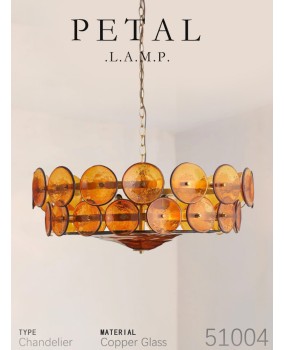 Italian Menker living room designer's French retro bedroom brown glass pendant light luxury restaurant lighting