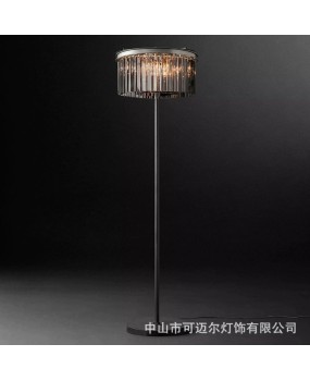 Crystal floor lamp, living room, bedroom, dining room table lamp, Instagram wind internet famous vertical lamp, light luxury American modern minimalist lamp