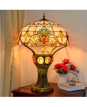 European luxury high-end large living room, bedroom, bar, front desk, lobby, glass table lamp decoration, Tiffany's