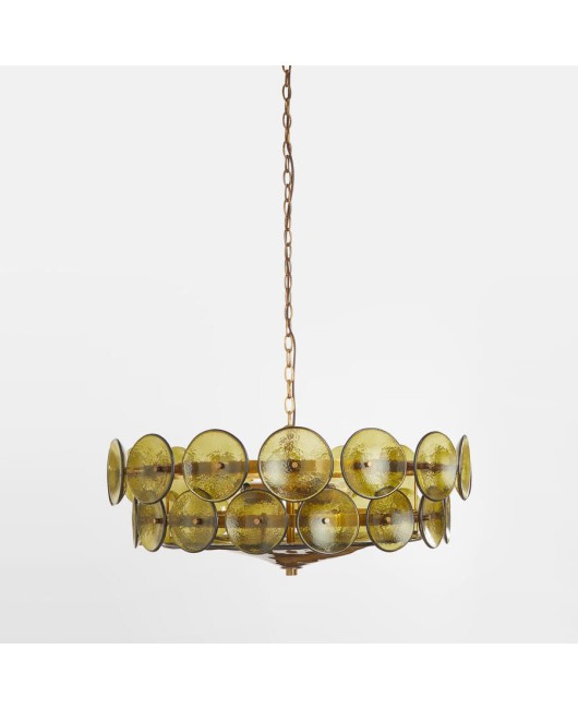 Italian Menker living room designer's French retro bedroom brown glass pendant light luxury restaurant lighting
