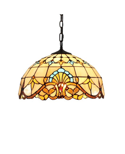 20 inch 50cm European style Tiffany retro creative colored glass Baroque restaurant art pendant light glass lamp