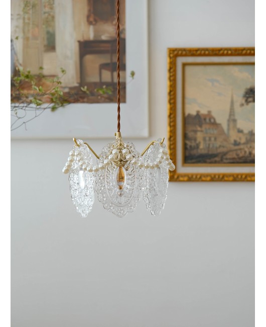 French Renaissance designer's French light luxury retro glass entrance, headboard, aisle atmosphere lighting fixtures