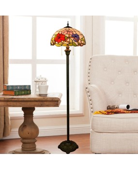 Europa Tiffany 40CM American Creative Colored Glass Living Room Dining Room Bedroom Bedhead Floor Lamp Joyful Light Fixture