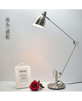American style modern minimalist office painting designer work, business computer, long arm folding study, eye protection desk lamp