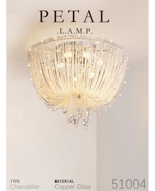 French Odyssey designer's crystal tassel French light luxury bedroom, study, post-modern living room ceiling light
