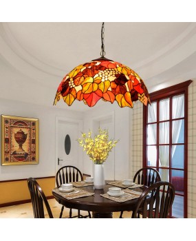 50cm rustic grape vintage European Tiffany bar light European colored glass living room dining room bedroom pendant light