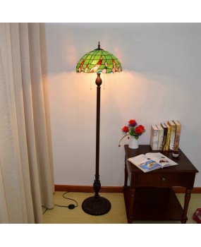 40CM European Tiffany Restaurant Floor Lamp Bar American Countryside Green Bead Decorative Glass Lamp