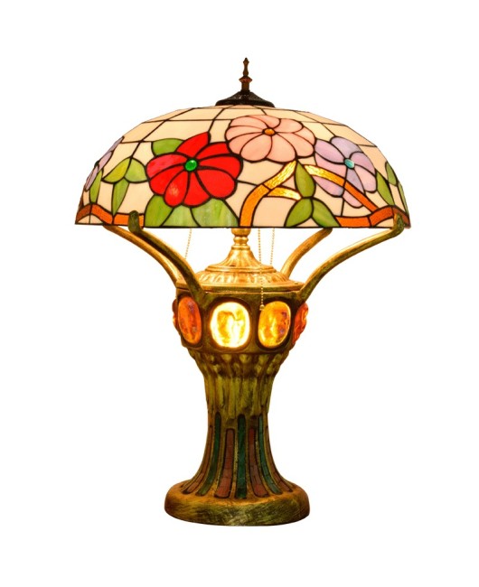 Europa Tiffany's high-end morning glory living room, bedroom, bar, front desk, lobby decoration, table lamp decoration, antique glass