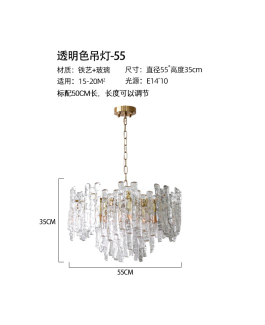 Italian Capiz Heart American style pendant light, French medieval style restaurant light, ice cube retro bedroom pendant light