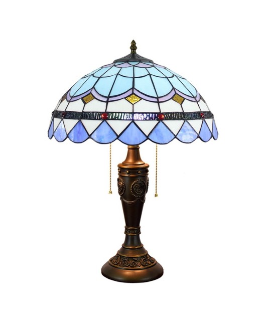 40CM European Tiffany Decorative Colored Glass Living Room Dining Room Bedroom Bedhead Desk Lamp Mediterranean Zipper Lamp