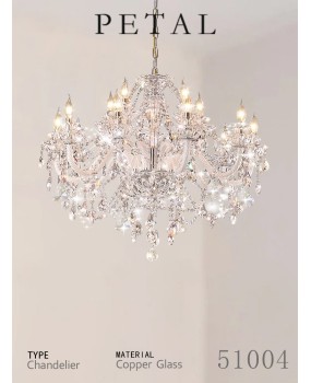 Light luxury retro palace living room crystal chandelier designer creative personality home dining room lamp French hall lamp