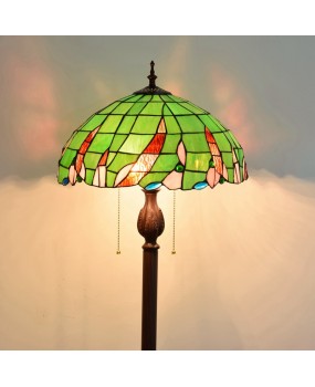 40CM European Tiffany Restaurant Floor Lamp Bar American Countryside Green Bead Decorative Glass Lamp