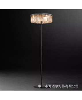 Crystal floor lamp, living room, bedroom, dining room table lamp, Instagram wind internet famous vertical lamp, light luxury American modern minimalist lamp