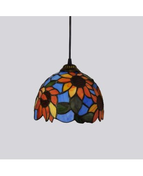 20CM Europa Tiffany Colored Glass Guest Dining Room Bedroom Corridor Light Bar Clubhouse Bar Desk Pendant Light