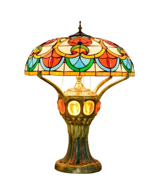 European high-end large living room, bedroom, bar, front desk, lobby decorative table lamp, Tiffany colored glass