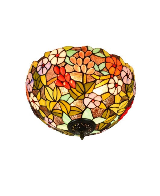 40CM Euro Tiffany American Grape colored Glass Restaurant Bedroom Corridor Bathroom Glass Ceiling Light
