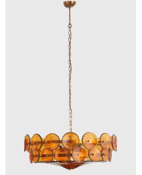 Italian Menker living room designer's French retro bedroom brown glass pendant light luxury restaurant lighting