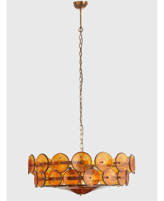 Italian Menker living room designer's French retro bedroom brown glass pendant light luxury restaurant lighting