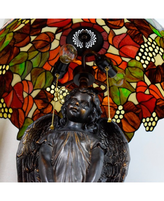 Europa Tiffany luxury high-end large living room, bedroom, bar, front desk, lobby, glass table lamp decoration, grapes