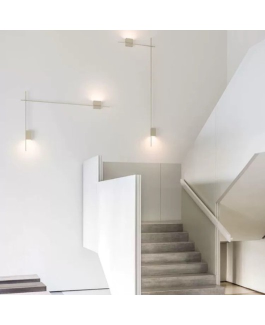 New Nordic minimalist designer living room sofa background wall light strip combination wall light staircase corridor wall light