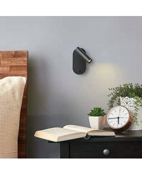 Bedhead wall lamp elliptical LED Nordic minimalist bedroom study personalized hotel with switch small spotlight reading lamp