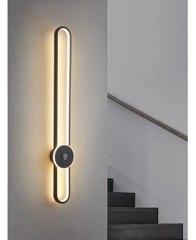 Long strip wall lamp living room grille TV background wall decoration lamp Nordic minimalist style bedroom bedside lamp designer