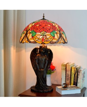 Europa Tiffany luxurious high-end living room, bedroom, bar, front desk, lobby, glass table lamp decoration, rose lamp