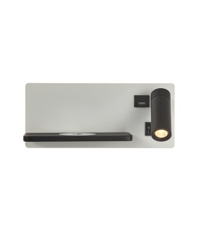 Cross border exclusive LED bedside reading light with switch and USB mobile charging port, creative Nordic shelf wall light
