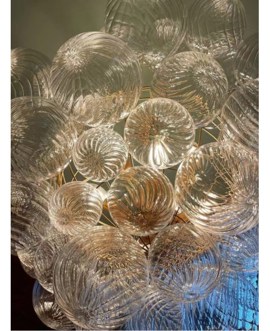American style whirlpool glass bubble ball chandelier, vintage villa, living room, empty dining room, dressing room, master bedroom, French lamp
