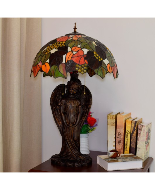 Europa Tiffany luxury high-end large living room, bedroom, bar, front desk, lobby, glass table lamp decoration, grapes