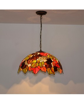 50cm rustic grape vintage European Tiffany bar light European colored glass living room dining room bedroom pendant light
