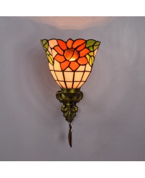 Bathroom mirror headlight, Euro Tiffany countryside crystal bedside wall lamp, double headed aisle sunflower wall lamp