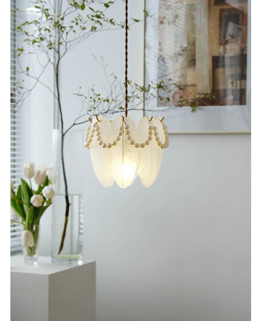French Renaissance designer's French light luxury retro glass entrance, headboard, aisle atmosphere lighting fixtures