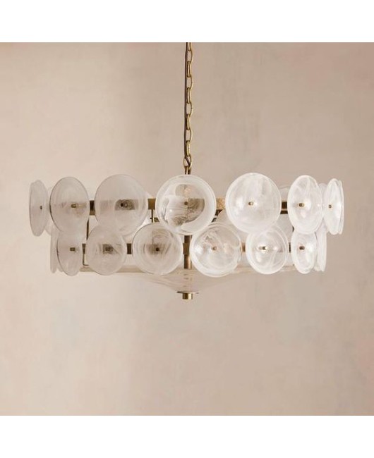 Italian Menker living room designer's French retro bedroom brown glass pendant light luxury restaurant lighting