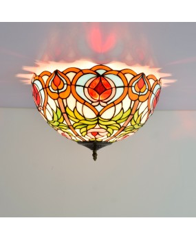 40CM European style vintage fairy peach colored glass restaurant bedroom corridor bathroom glass ceiling light