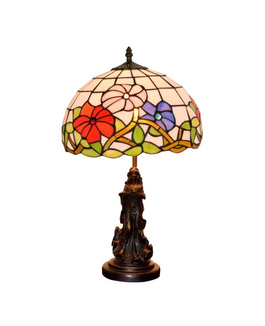 Europa Tiffany Morning Glory Celebration Living Room Dining Room Bedroom Bedside Table Lamp Bar Decoration Glass Beauty Lamp