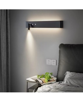 Minimalist bedside wall light, luxurious and minimalist bedroom background wall light, Nordic apartment hotel room creative reading light