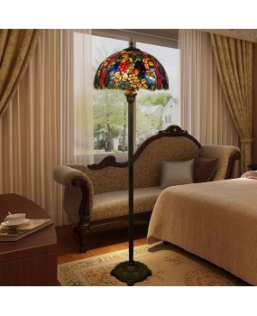 Europa Tiffany Decoration Colored Living Room Restaurant Bar Clubhouse Villa Decoration Grape Floor Lamp American Lighting