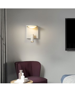 Modern minimalist 350 degree rotating square wall lamp hotel bedside LED reading wall lamp USB charging wall lamp spotlight