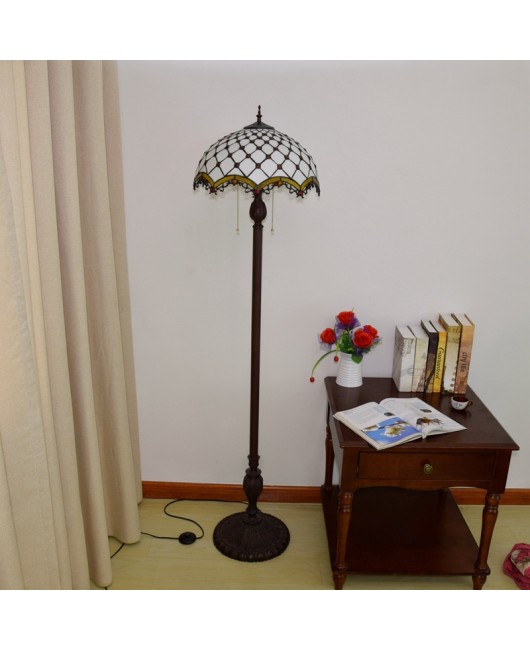 40CM European style Tiffany restaurant floor lamp bar American minimalist decoration glass lamp white decoration