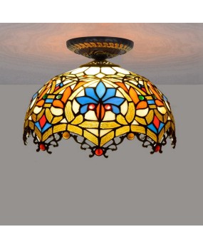 30CM Love Beads, Tiffany Colored Glass Restaurant, Bedroom, Corridor, Bathroom, Glass Ceiling Light