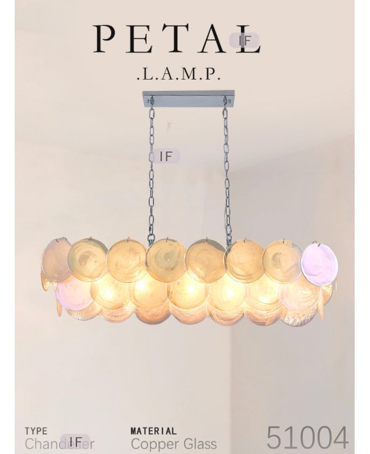 French David Hick restaurant designer's modern light luxury style glass pendant light, high-end bar counter dining room light