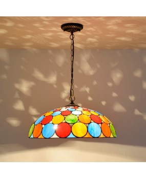 50cm Bohemian style colorful bar light, European Tiffany living room, dining room, bedroom pendant light